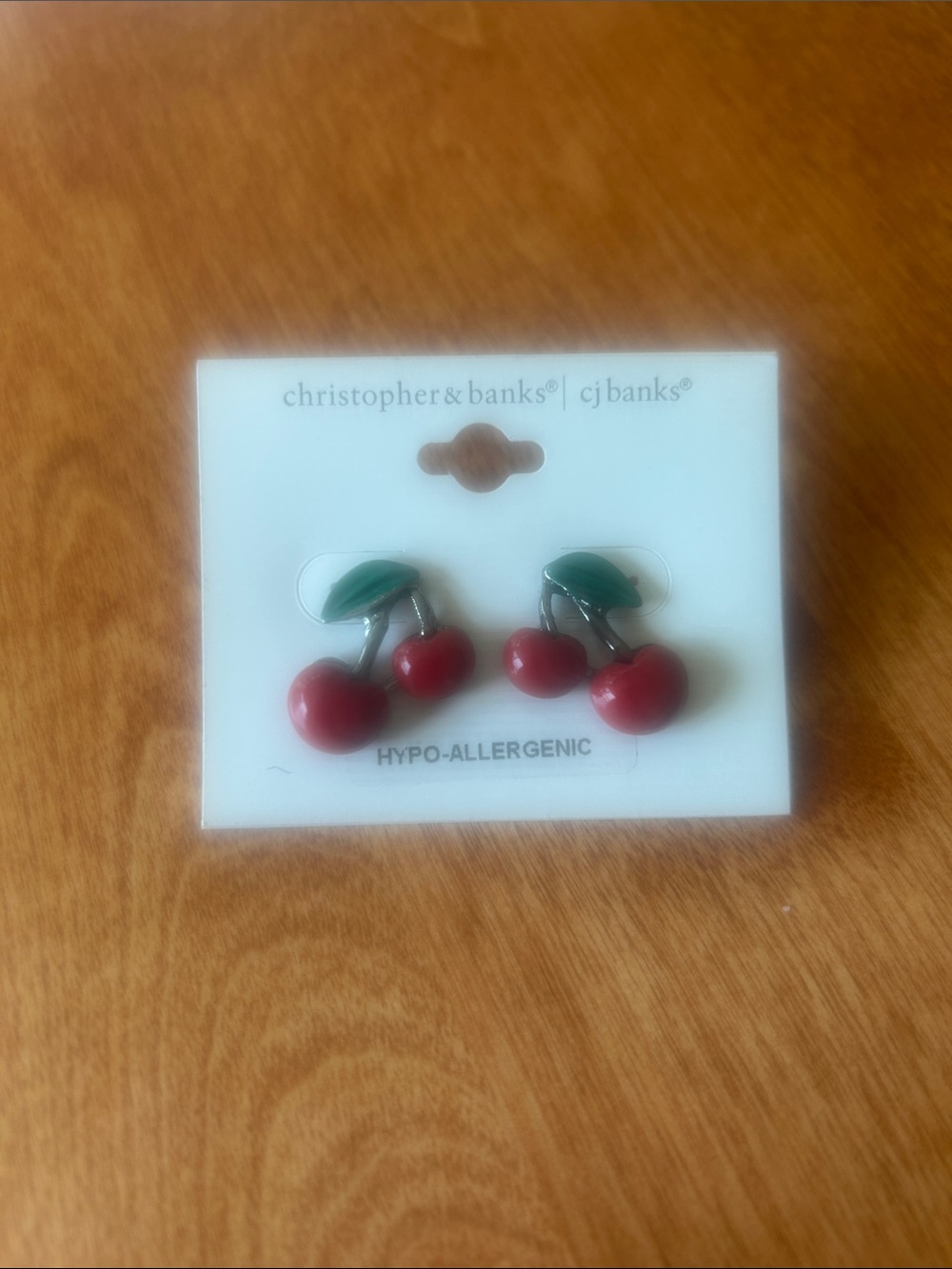New in packaging Christopher & Banks Cherry Stud Earrings